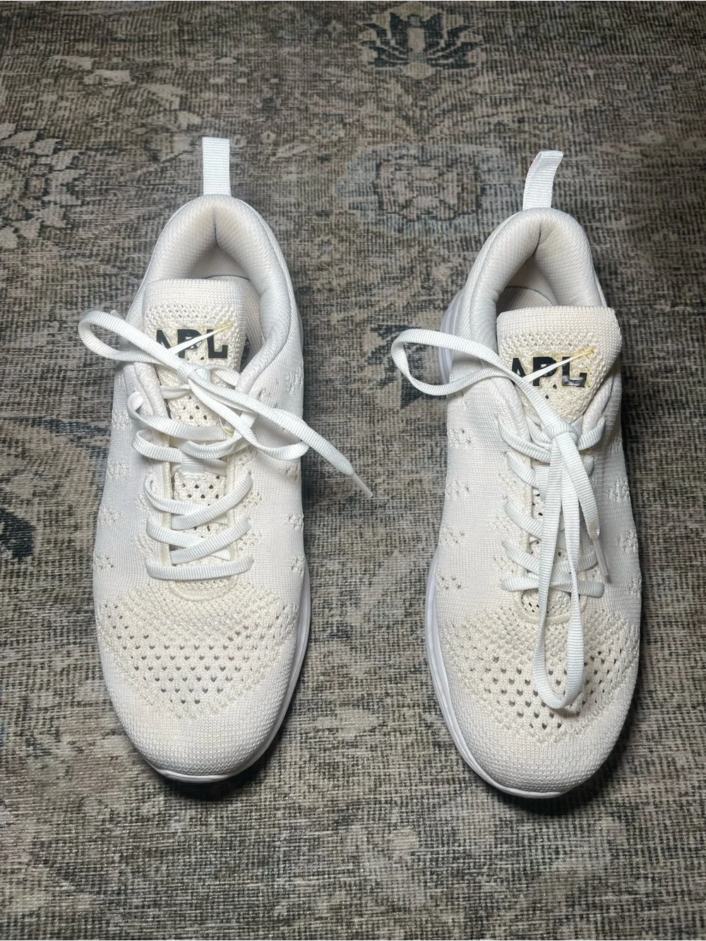 APL Women’s White Knit TechLoom Athletic Sneakers